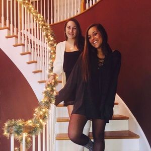 Long Sleeve Charcoal Gray Dress